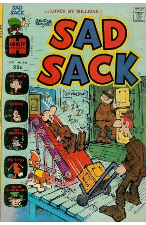 Sad Sack 240 published by Harvey with cover art by George Baker