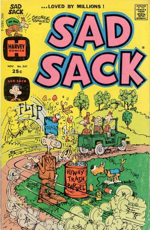 Sad Sack 247 published by Harvey with cover art by George Baker