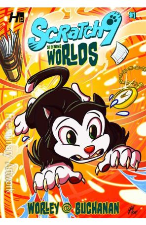 Scratch 9: Cat of Nine Worlds 1 published by Hermes with cover art by Joshua Buchanan