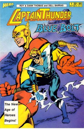Captain Thunder and Blue Bolt 1 published by Hero with cover art by Dell Barras