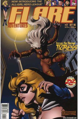 Flare Adventures 17 published by Hero with cover art by Frank Brunner