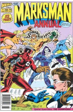The Marksman Annual 1 published by Hero with cover art by Pete McDonnell