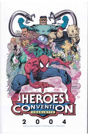 Heroes Convention Charlotte 2004 published by Heroes Aren't Hard to Find, Inc with cover art by Rick Leonardi