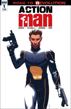 Action Man (IDW) 1 published by IDW with cover art by Chris Evenhuis