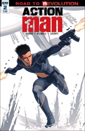 Action Man (IDW) 2 published by IDW with cover art by Chris Evenhuis