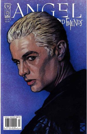 Angel: Old Friends 5C published by IDW with cover art by Russell Walks