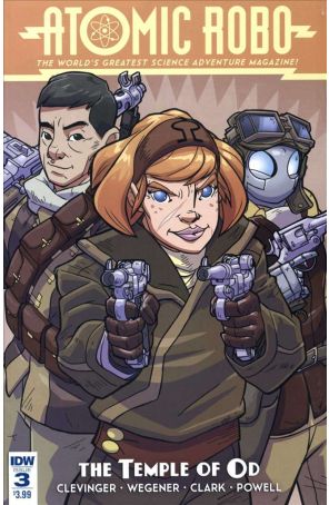 Atomic Robo and the Temple of Od 3 published by IDW with cover art by Scott Wegener