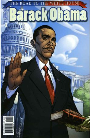 Barack Obama: Road to the White House 1 published by IDW with cover art by J. Scott Campbell