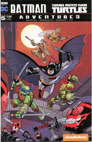 Batman/Teenage Mutant Ninja Turtles Adventures 5A published by IDW with cover art by Gabriel Rodriguez