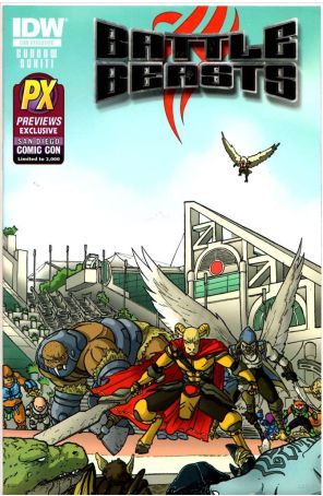 Battle Beasts (2nd Series) 1C published by IDW with cover art by Ulises Farinas