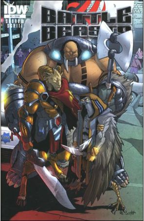 Battle Beasts (2nd Series) 2 published by IDW with cover art by Valerio Schiti