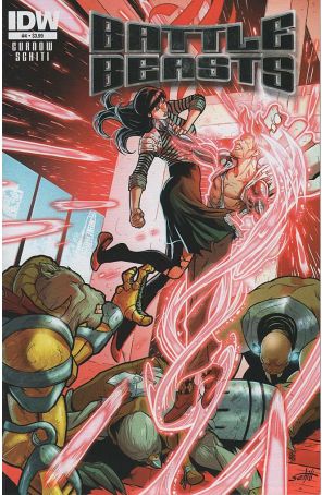 Battle Beasts (2nd Series) 4 published by IDW with cover art by Valerio Schiti
