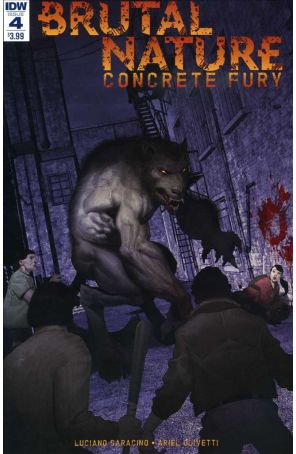 Brutal Nature: Concrete Fury 4 published by IDW with cover art by Ariel Olivetti