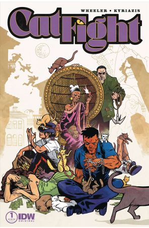 Cat Fight (IDW) 1A published by IDW with cover art by Ilias Kyriazis