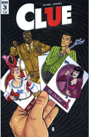Clue 3A published by IDW with cover art by Brent Schoonover