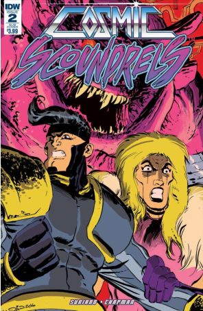 Cosmic Scoundrels 2A published by IDW with cover art by Dan McDaid