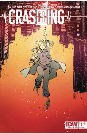 Crashing 1B published by IDW with cover art by Jorge Corona