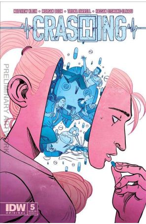 Crashing 5A published by IDW with cover art by Morgan Beem