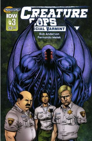 Creature Cops: Special Varmint Unit 3 published by IDW with cover art by Fernando Melek