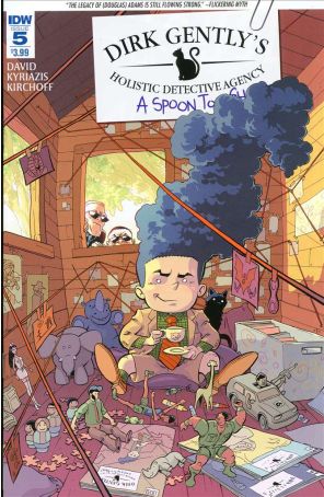 Dirk Gently's Holistic Detective Agency: A Spoon Too Short 5 published by IDW with cover art by Ilias Kyriazis