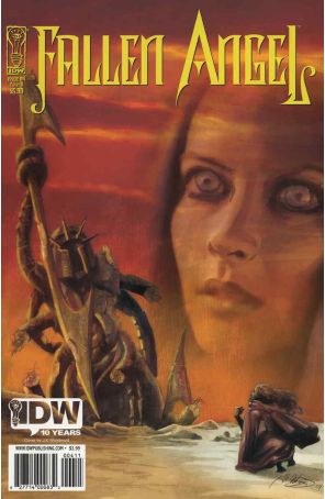 Fallen Angel Reborn 4A published by IDW with cover art by J.K. Woodward