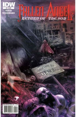 Fallen Angel: Return of the Son 4 published by IDW with cover art by J.K. Woodward