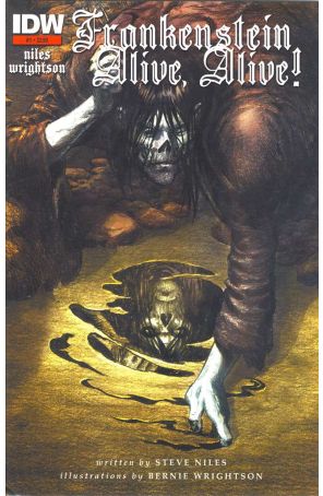 Frankenstein Alive, Alive! 1 (2nd) published by IDW with cover art by Bernie Wrightson