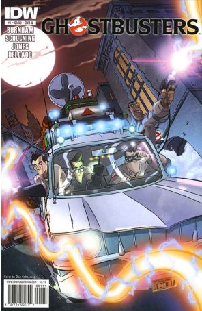 Ghostbusters (2nd Series) 1A published by IDW with cover art by Dan Schoening
