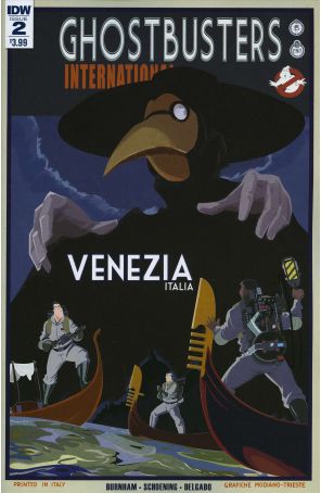 Ghostbusters International 2 published by IDW with cover art by Dan Schoening