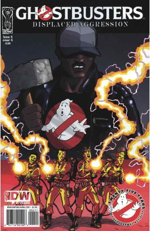 Ghostbusters: Displaced Aggression 4A published by IDW with cover art by Ilias Kyriazis
