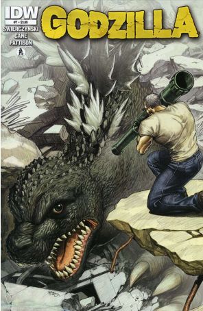 Godzilla (4th Series) 7 published by IDW with cover art by Matt Frank