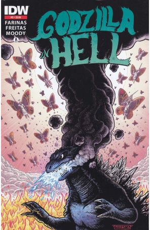 Godzilla In Hell 3 (2nd) published by IDW with cover art by Buster Moody