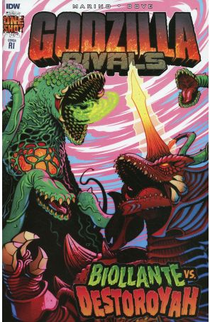 Godzilla Rivals: Biollante Vs. Destoroyah 1C published by IDW with cover art by Camila Fortuna