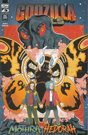 Godzilla Rivals: Mothra Vs. Hedorah 1A published by IDW with cover art by Josh Cornillon