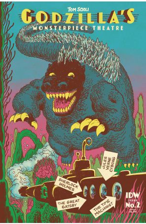 Godzilla's Monsterpiece Theatre 2A published by IDW with cover art by Tom Scioli
