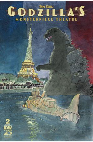 Godzilla's Monsterpiece Theatre 2C published by IDW with cover art by Patrick Horvath