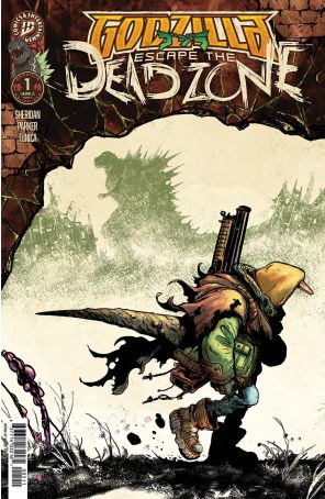 Godzilla: Escape the Deadzone 1A published by IDW with cover art by Pablo Tunica