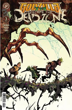 Godzilla: Escape the Deadzone 3A published by IDW with cover art by Pablo Tunica