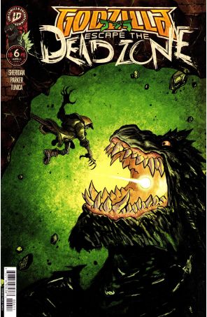 Godzilla: Escape the Deadzone 6A published by IDW with cover art by Pablo Tunica