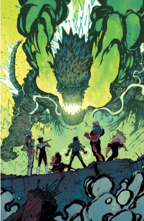 Godzilla: Kai-Sei Era 2D published by IDW with cover art by Jorge Corona