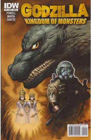 Godzilla: Kingdom of Monsters 5A published by IDW with cover art by Eric Powell