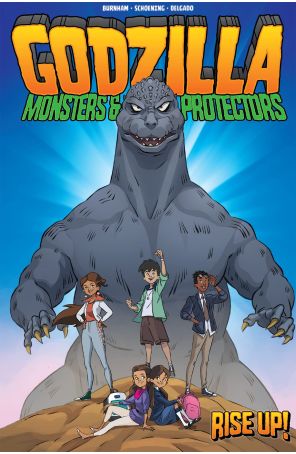 Godzilla: Monsters And Protectors TPB 1 published by IDW with cover art by Dan Schoening