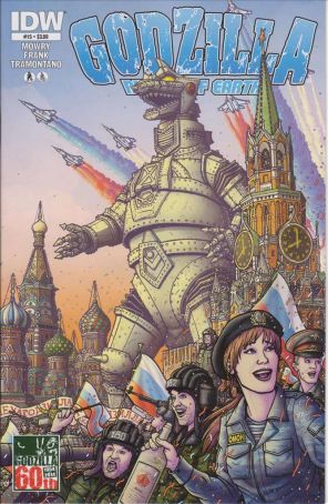 Godzilla: Rulers of Earth 15 published by IDW with cover art by Paul Hanley
