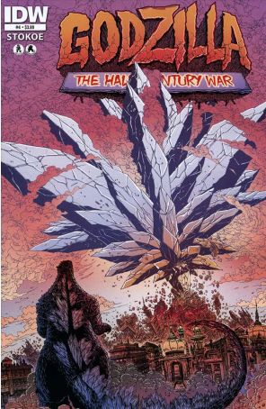 Godzilla: The Half-Century War 4 published by IDW with cover art by James Stokoe