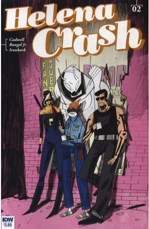 Helena Crash 2 published by IDW with cover art by Warwick Johnson-Caldwell