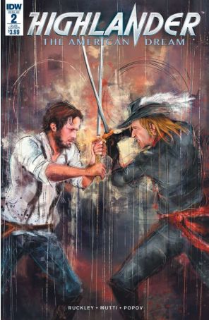 Highlander: The American Dream 2A published by IDW with cover art by Claudia Gironi