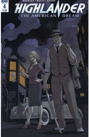 Highlander: The American Dream 4 published by IDW with cover art by Francesco Gaston