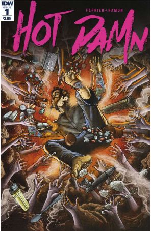 Hot Damn 1 published by IDW with cover art by Valentin Ramon