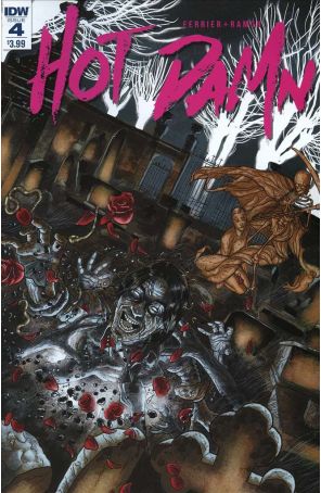 Hot Damn 4 published by IDW with cover art by Valentin Ramon