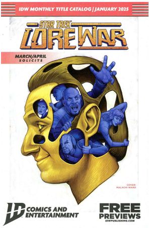 IDW Monthly Title Catalog 2025 1 published by IDW with cover art by Malachi Ward